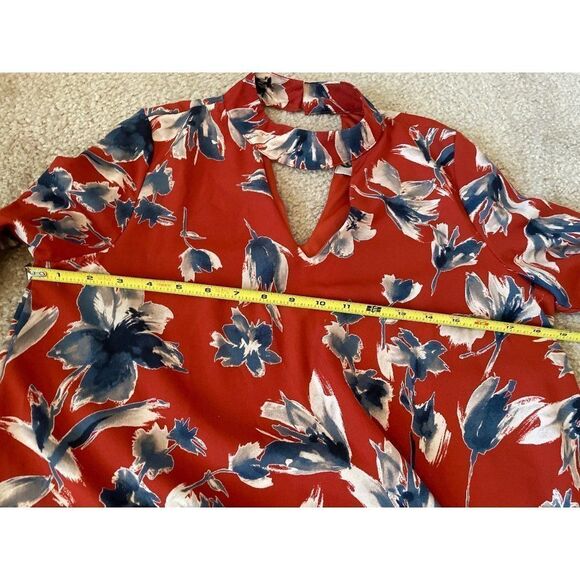 Christian Caliendo Floral swing dress Small triangular keyhole front & back EUC - Picture 10 of 16